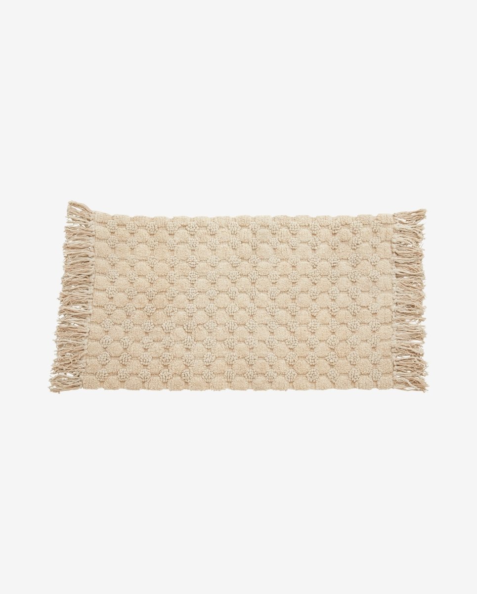 Luna Bath Rug W/fringes, 60x120- Off White, Nordal, badrums inredning
