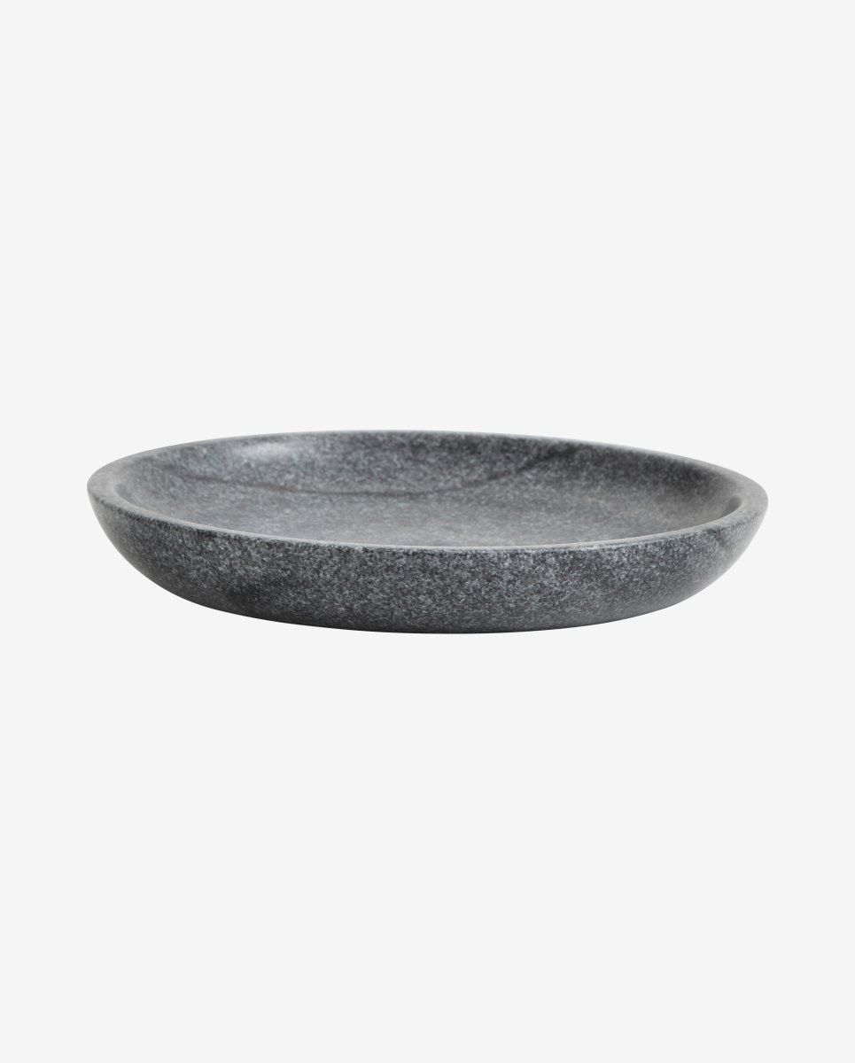 Dish, Small, Black/grey Marble, Nordal, badrums inredning