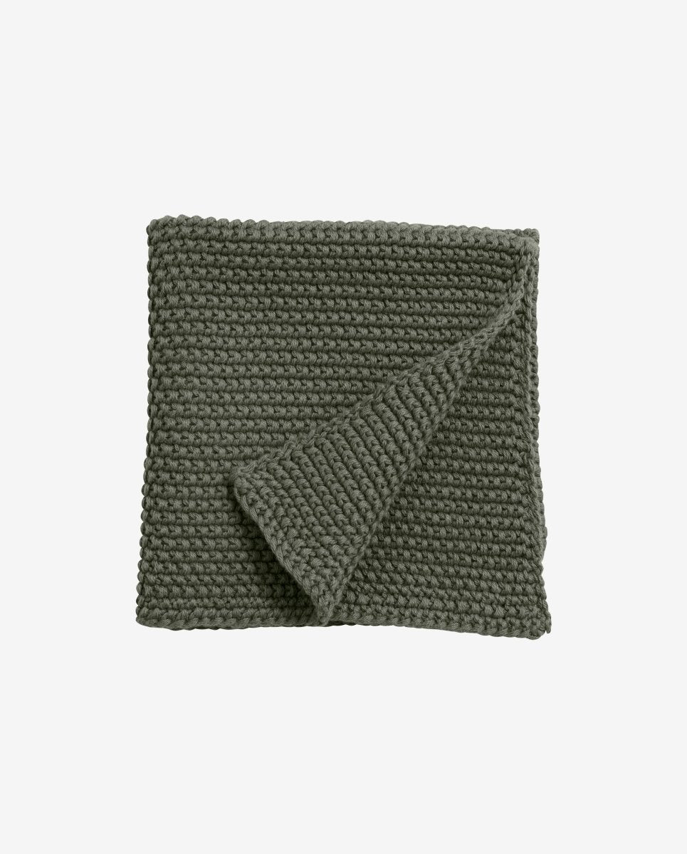Merga Dish Cloth, Knit, Army Green, Nordal, sovrums textilier