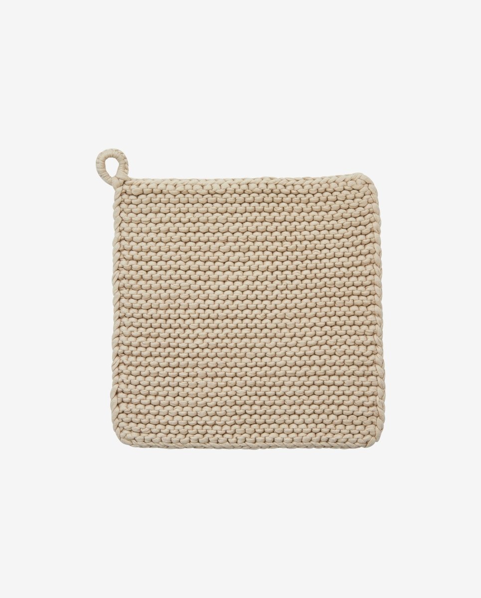 Mira Pot Holder, Knit, Sand, Nordal, sovrums textilier