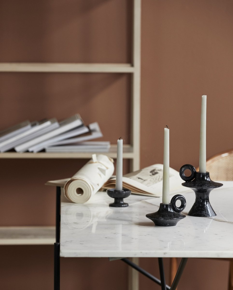 Palawan Candleholder, L, Black, Nordal, ljus & ljuslyktor