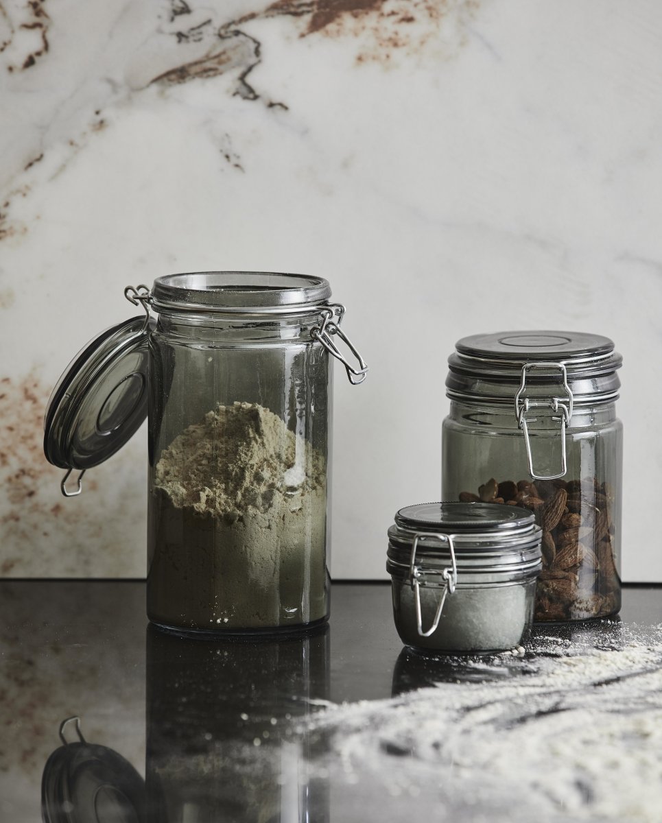 Pear Storage Glass, L, Smoke, Nordal, förvaring