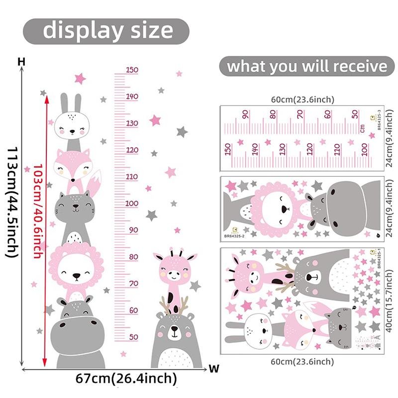 Kids Height Measurement Wall Stickers, Flora Grossist, Barnrum