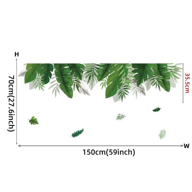 Tony Plate Green Plant Wallpaper For Living Room Interior Home Stickers, Flora Grossist, Barnrum