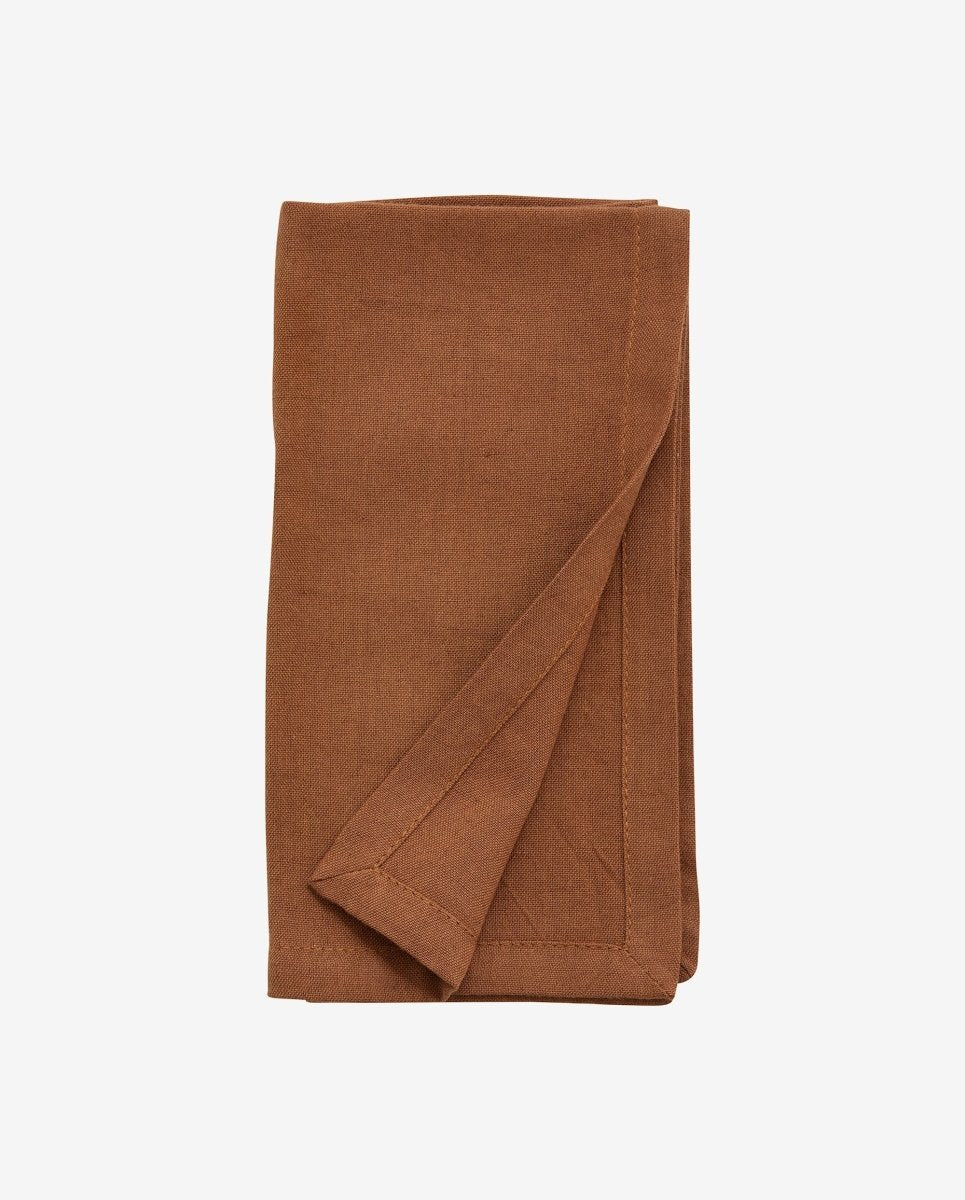 Napkin, Brown, Hemmed, Nordal, sovrums textilier