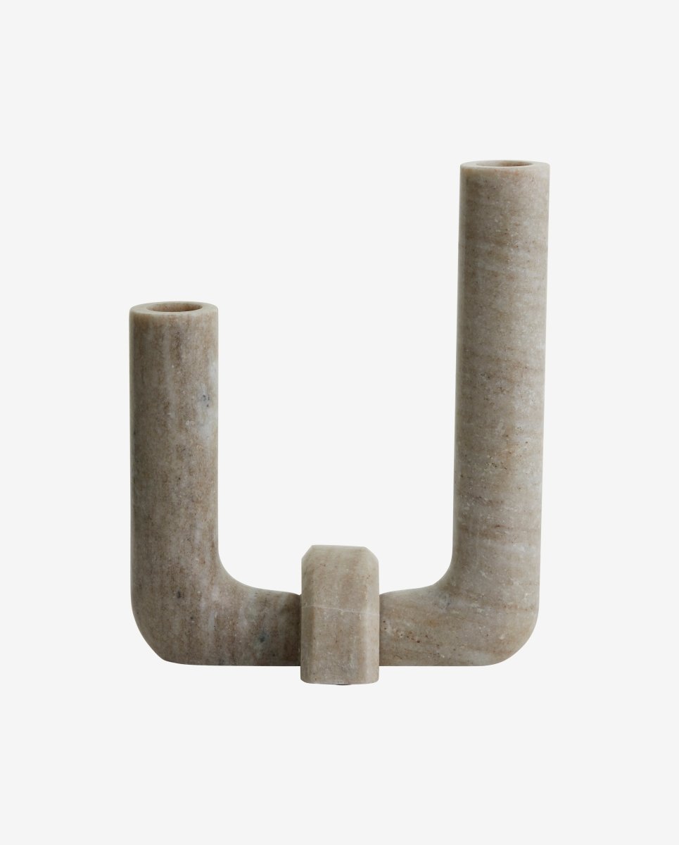 Vaca Candle Holder, Brown Marble, Nordal, ljus & ljuslyktor