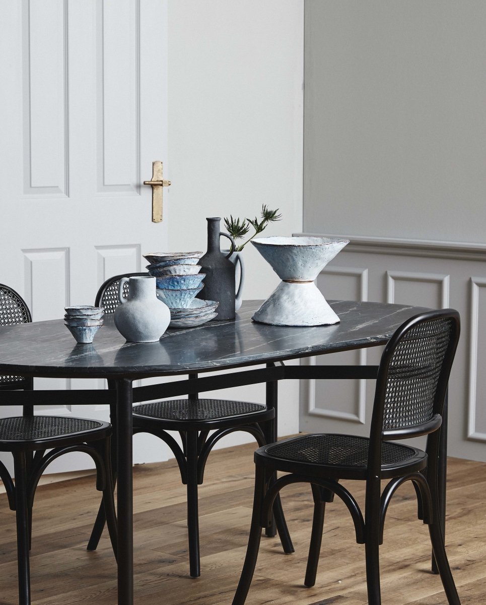 Wicky Chair W. Wickerwork, Black/black, Nordal, stolar