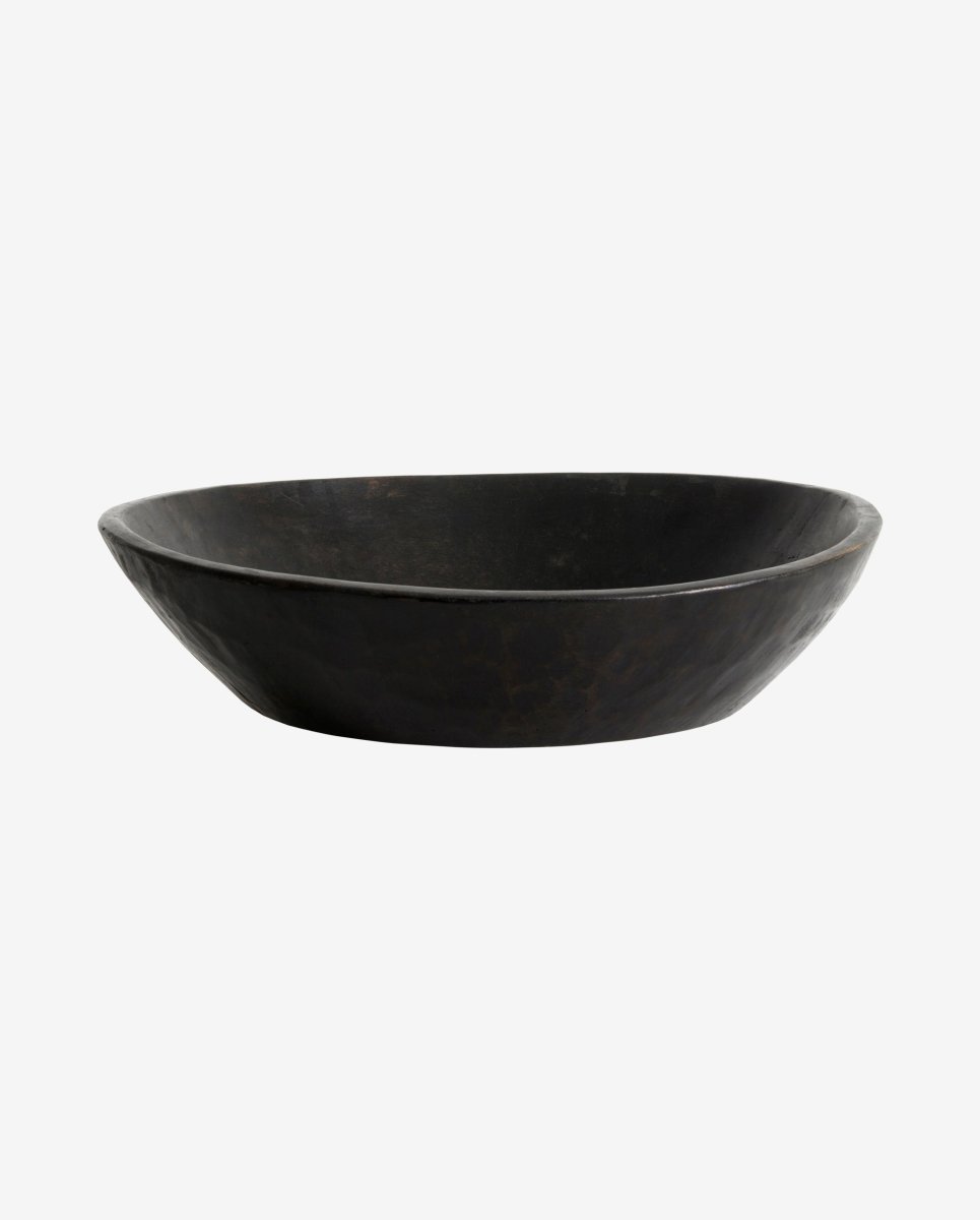 Wooden Dish, Black, Round, Nordal, servering och upplägg